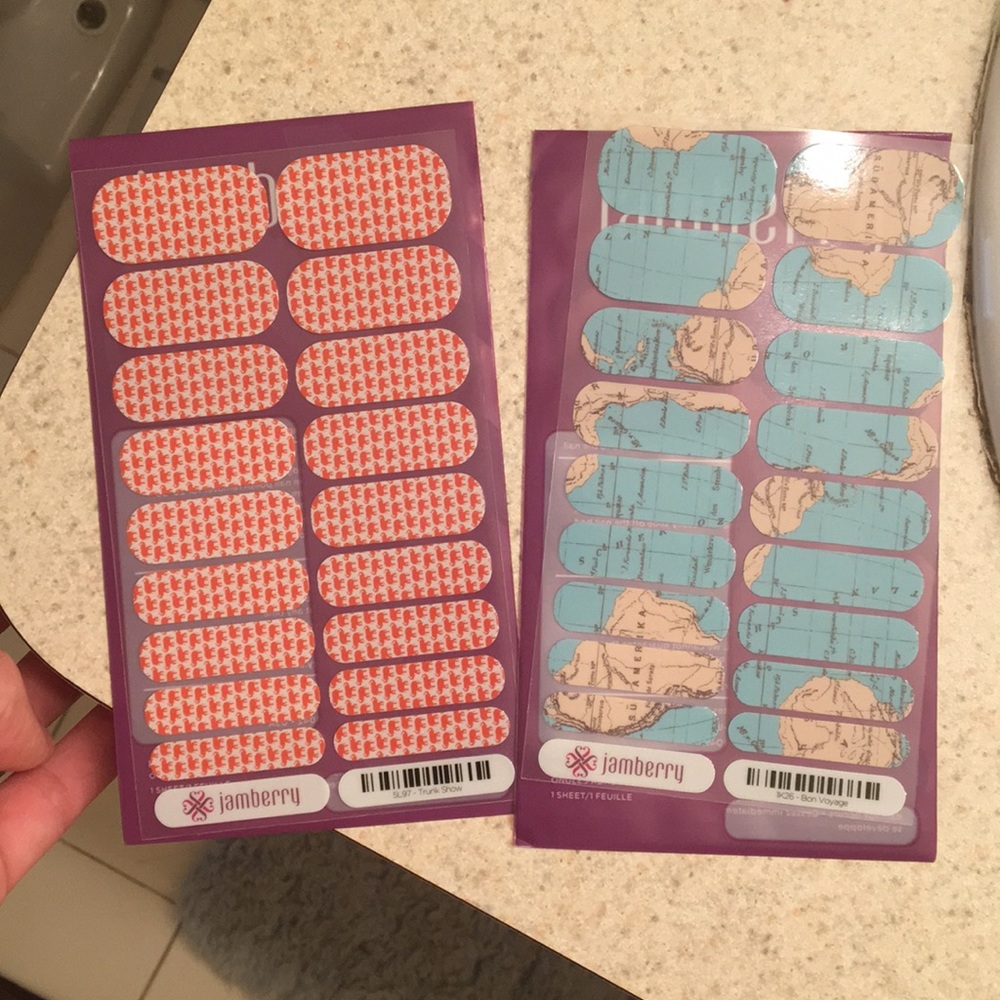 2 Jamberry Nail Wraps, Never used, New